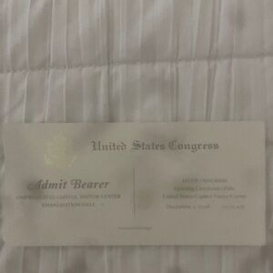 US Capitol Visitor’s Center Invitation and Ticket